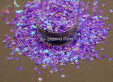 PURPLE SPECKLED HEART shape Glitter- Pixie Shapes