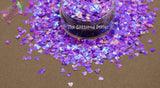 PURPLE SPECKLED HEART shape Glitter- Pixie Shapes