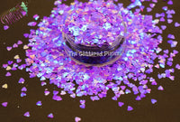 PURPLE SPECKLED HEART shape Glitter- Pixie Shapes