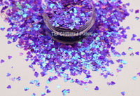 PURPLE SPECKLED HEART shape Glitter- Pixie Shapes