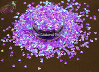 PURPLE SPECKLED HEART shape Glitter- Pixie Shapes