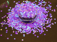 PURPLE SPECKLED HEART shape Glitter- Pixie Shapes