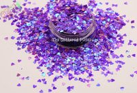 PURPLE SPECKLED HEART shape Glitter- Pixie Shapes