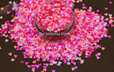 PINK SPECKLED HEART shape Glitter- Pixie Shapes-