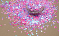 MIXED BERRIES SPECKLED HEART shape Glitter- Pixie Shapes-
