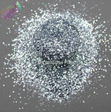 DOUBLE SIDED BLADE 1MM metallic hexagon glitter- Heavy Metallics