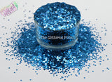 SKY BLUE 1.5MM metallic hexagon glitter- Heavy Metallics