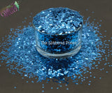 SKY BLUE 1.5MM metallic hexagon glitter- Heavy Metallics