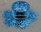 SKY BLUE 1.5MM metallic hexagon glitter- Heavy Metallics