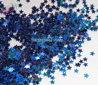 BLUE HOLO fx STAR shape Glitter- Pixie Shapes-
