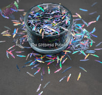 MOON SHADOW KNIFE shape 9mm holographic Glitter HALLOWEEN GLITTER shape