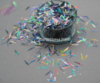 MOON SHADOW KNIFE shape 9mm holographic Glitter HALLOWEEN GLITTER shape