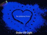 BLUE UV LIGHT reactive glitter 1 mm