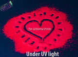 RED UV LIGHT reactive glitter .4 mm