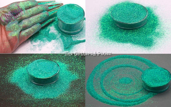MERMAIDS FIN Green Aqua Extra Fine glitter Loose Glitter for Nail art Hair Face Fun Body Tumblers Craft supply Resin supply Freshie Glitter