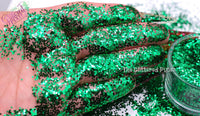 EVERGREEN 1mm  metallic hexagon glitter- Heavy Metallics-