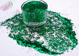 EVERGREEN 1mm  metallic hexagon glitter- Heavy Metallics-