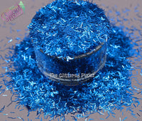 METALLIC BLUE .2x3mm slice shape glitter Fun Loose Glitter for Nail art Hair Face Body Tumblers Craft supply Resin supply Freshie Glitter