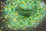 LUCKY CLOVER- Saint Patrick's day glitter mix Loose Glitter for Nail art, Face, Fun, Tumblers, Craft supply, Resin supply, Freshie Glitter