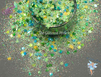 LUCKY CLOVER- Saint Patrick's day glitter mix Loose Glitter for Nail art, Face, Fun, Tumblers, Craft supply, Resin supply, Freshie Glitter