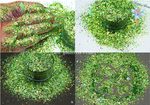 END Of THE RAINBOW St. Patrick's glitter mix Loose Glitter for Nail art, Hair, Face, Fun Tumblers Craft supply Resin supply Freshie Glitter