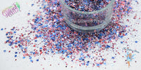AMERICA THE BEAUTIFUL Patriotic glitter mix Loose Glitter for Nail art Hair Face Fun Body Tumblers Craft supply Resin supply Freshie Glitter