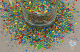 BIRTHDAY BASH- Fun Shapes glitter mix - Loose Glitter for Nail art Hair Face Fun Body Tumblers Craft supply Resin supply Freshie Glitter