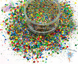 BIRTHDAY BASH- Fun Shapes glitter mix - Loose Glitter for Nail art Hair Face Fun Body Tumblers Craft supply Resin supply Freshie Glitter