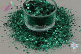 FOREST GREEN drk green Metallic Glitter Mix Fun Loose Glitter for Nail art Hair Face Body Tumblers Craft supply Resin supply Freshie Glitter