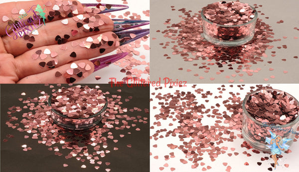 DUSTY PINK SHELL shape 4mm glitter Cute Fun Loose Glitter for Nail art Hair Face Body Tumblers Craft supply Resin supply Freshie Glitter