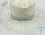 MYSTIC TOPAZ iridescent Glitter Mix Super Cute - Fun Loose Glitter for Nail art Hair Face Body Tumbler Craft & Resin supply Freshie Glitter