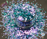 FIAMETTA - 2mm Blue to Purple (Shifting) Glitter Cute Fun Loose Glitter for Nail art Hair Face Body Tumbler Craft, Resin, Freshie supplies