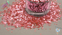 Light PINK Metallic STARFISH shape 3mm glitter Cute Fun Loose Glitter for Nail art Hair Face Body Craft & Resin supply Freshie Glitter
