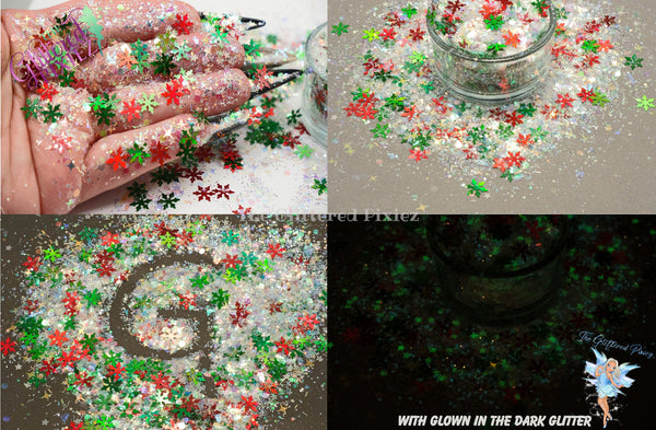 A GRISWOLD FAMILY Christmas cute fun glow Glitter mix Loose Glitter for Nail art, Face, Fun, Tumblers, Craft & Resin supply, Freshie Glitter