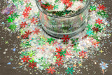 A GRISWOLD FAMILY Christmas cute fun glow Glitter mix Loose Glitter for Nail art, Face, Fun, Tumblers, Craft & Resin supply, Freshie Glitter