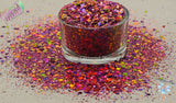 CARNIVAL FUN shifting holographic glitter mix Fun Loose Glitter for Nail art Hair Face Tumblers Craft supply Resin supply Freshie Glitter