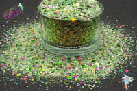 AIN’T AFRAID Of No GHOST - glow glitter mix Fun 80's Inspired cute glitter for Nail art Hair Face Tumblers Craft, Resin & freshie supply