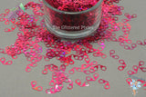 PINK HOLOGRAPHIC HANDCUFF shaped Glitter Super Fun Loose Glitter for Nail art Hair Face Body Tumblers Craft & Resin supply Freshie Glitter