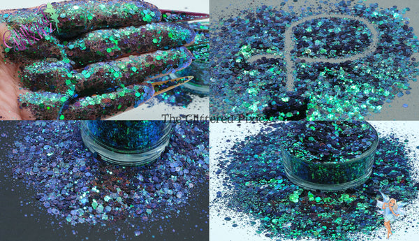 POW POW PAOLA holo Fx chunky glitter mix Fun Loose for Nail art Hair Face Body Tumblers Craft supply Resin supply Freshie Glitter