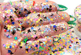 IT’S SO RETRO - glow in the dark glitter mix Fun 80's Inspired cute Glitter for Nail art Hair Face Tumblers Craft, Resin & freshie supply