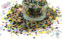 TIPTOE THRu the TULIPS 4mm hollow flower glitter mix Fun Loose Glitter for Nail Hair Face Body Tumbler Craft & Resin supply Freshie Glitter